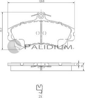 Ashuki P1-1116 - Kit pastiglie freno, Freno a disco autozon.pro