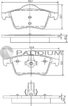 Ashuki P1-1110 - Kit pastiglie freno, Freno a disco autozon.pro