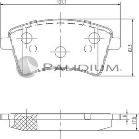 Ashuki P1-1184 - Kit pastiglie freno, Freno a disco autozon.pro