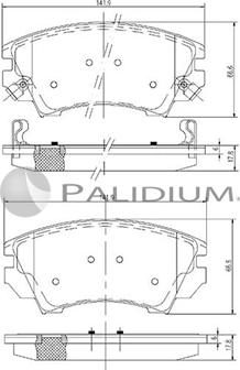 Ashuki P1-1181 - Kit pastiglie freno, Freno a disco autozon.pro