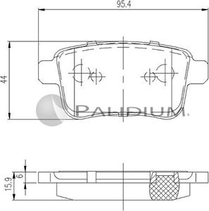 Ashuki P1-1183 - Kit pastiglie freno, Freno a disco autozon.pro