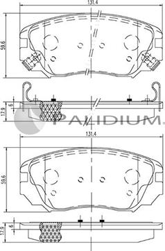 Ashuki P1-1182 - Kit pastiglie freno, Freno a disco autozon.pro