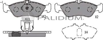 Ashuki P1-1134 - Kit pastiglie freno, Freno a disco autozon.pro