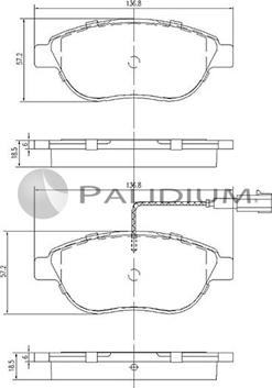 Ashuki P1-1130 - Kit pastiglie freno, Freno a disco autozon.pro