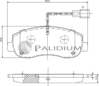 Ashuki P1-1131 - Kit pastiglie freno, Freno a disco autozon.pro