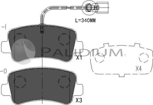 Ashuki P1-1132 - Kit pastiglie freno, Freno a disco autozon.pro