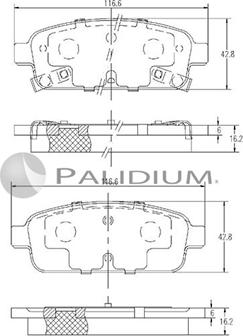 Ashuki P1-1129 - Kit pastiglie freno, Freno a disco autozon.pro