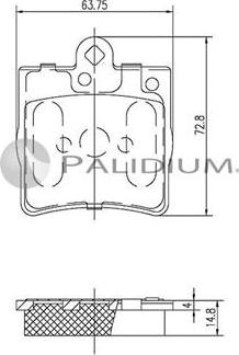 Ashuki P1-1123 - Kit pastiglie freno, Freno a disco autozon.pro