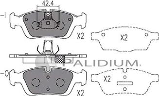 Ashuki P1-1122 - Kit pastiglie freno, Freno a disco autozon.pro