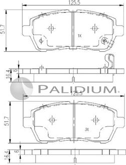 Ashuki P1-1127 - Kit pastiglie freno, Freno a disco autozon.pro