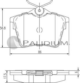 Ashuki P1-1175 - Kit pastiglie freno, Freno a disco autozon.pro