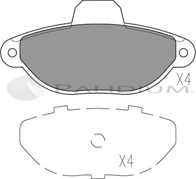 Ashuki P1-1170 - Kit pastiglie freno, Freno a disco autozon.pro