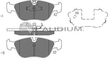 Ashuki P1-1171 - Kit pastiglie freno, Freno a disco autozon.pro