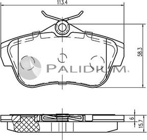 Ashuki P1-1178 - Kit pastiglie freno, Freno a disco autozon.pro