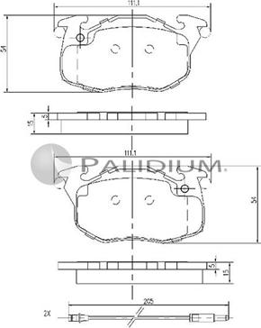 Ashuki P1-1173 - Kit pastiglie freno, Freno a disco autozon.pro