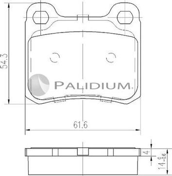 Ashuki P1-1399 - Kit pastiglie freno, Freno a disco autozon.pro