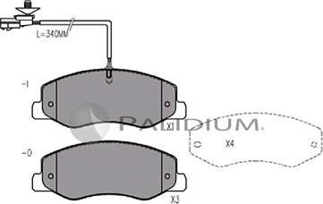 Ashuki P1-1349 - Kit pastiglie freno, Freno a disco autozon.pro