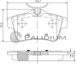 Ashuki P1-1343 - Kit pastiglie freno, Freno a disco autozon.pro