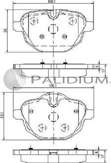 Ashuki P1-1342 - Kit pastiglie freno, Freno a disco autozon.pro