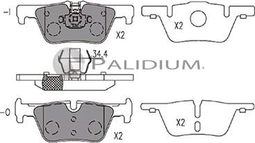 Ashuki P1-1352 - Kit pastiglie freno, Freno a disco autozon.pro