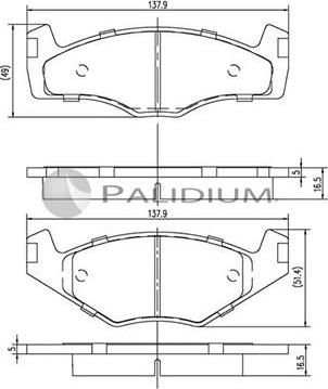 Ashuki P1-1319 - Kit pastiglie freno, Freno a disco autozon.pro