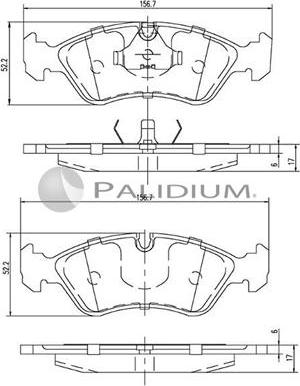 Ashuki P1-1311 - Kit pastiglie freno, Freno a disco autozon.pro