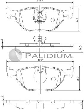 Ashuki P1-1297 - Kit pastiglie freno, Freno a disco autozon.pro