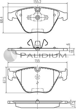 Ashuki P1-1249 - Kit pastiglie freno, Freno a disco autozon.pro