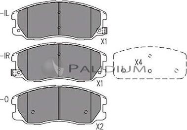 Ashuki P1-1240 - Kit pastiglie freno, Freno a disco autozon.pro