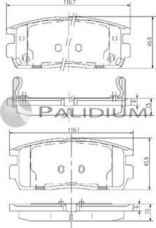 Ashuki P1-1241 - Kit pastiglie freno, Freno a disco autozon.pro