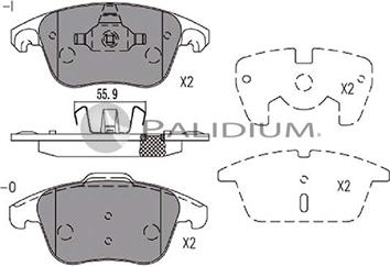 Ashuki P1-1248 - Kit pastiglie freno, Freno a disco autozon.pro