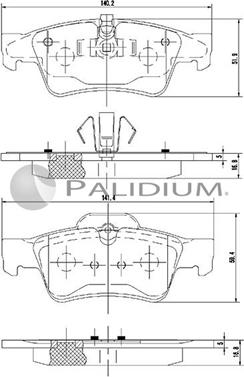 Ashuki P1-1242 - Kit pastiglie freno, Freno a disco autozon.pro