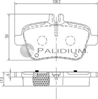 Ashuki P1-1259 - Kit pastiglie freno, Freno a disco autozon.pro