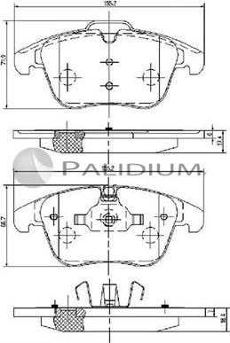 Ashuki P1-1250 - Kit pastiglie freno, Freno a disco autozon.pro