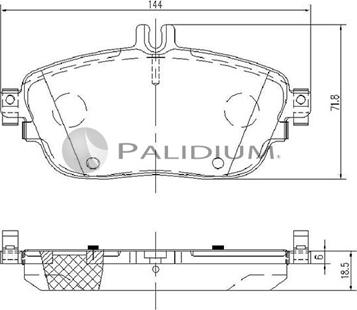 Ashuki P1-1258 - Kit pastiglie freno, Freno a disco autozon.pro