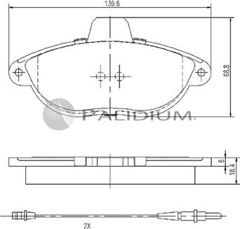 Ashuki P1-1269 - Kit pastiglie freno, Freno a disco autozon.pro