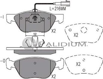 Ashuki P1-1219 - Kit pastiglie freno, Freno a disco autozon.pro