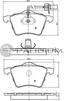 Ashuki P1-1210 - Kit pastiglie freno, Freno a disco autozon.pro