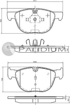 Ashuki P1-1239 - Kit pastiglie freno, Freno a disco autozon.pro