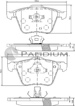 Ashuki P1-1236 - Kit pastiglie freno, Freno a disco autozon.pro