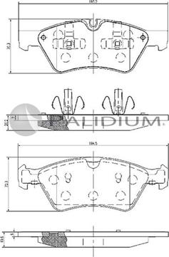 Ashuki P1-1238 - Kit pastiglie freno, Freno a disco autozon.pro