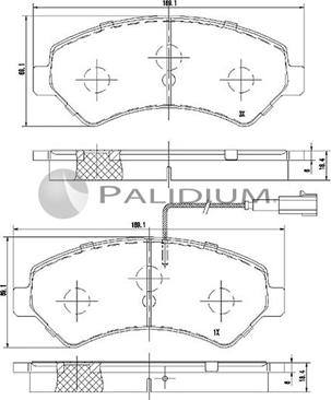 Ashuki P1-1229 - Kit pastiglie freno, Freno a disco autozon.pro