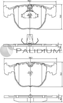 Ashuki P1-1222 - Kit pastiglie freno, Freno a disco autozon.pro