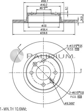 Ashuki P330-015 - Discofreno autozon.pro