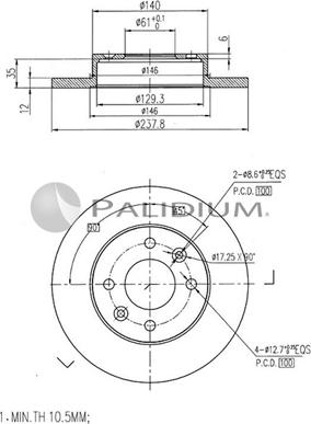 Ashuki P330-016 - Discofreno autozon.pro