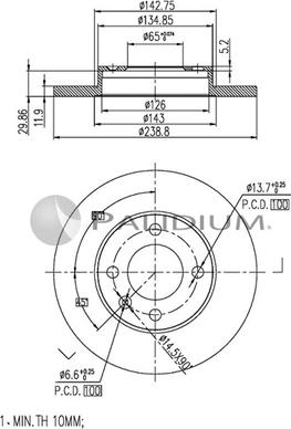 Ashuki P330-076 - Discofreno autozon.pro