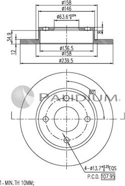 Ashuki P330-077 - Discofreno autozon.pro