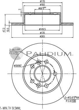 Ashuki P330-105 - Discofreno autozon.pro