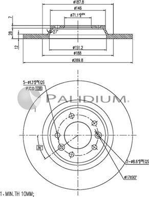 Ashuki P330-108 - Discofreno autozon.pro