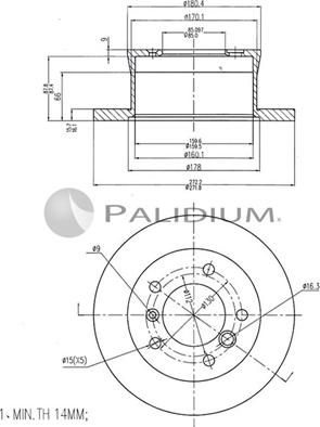 Ashuki P330-129 - Discofreno autozon.pro